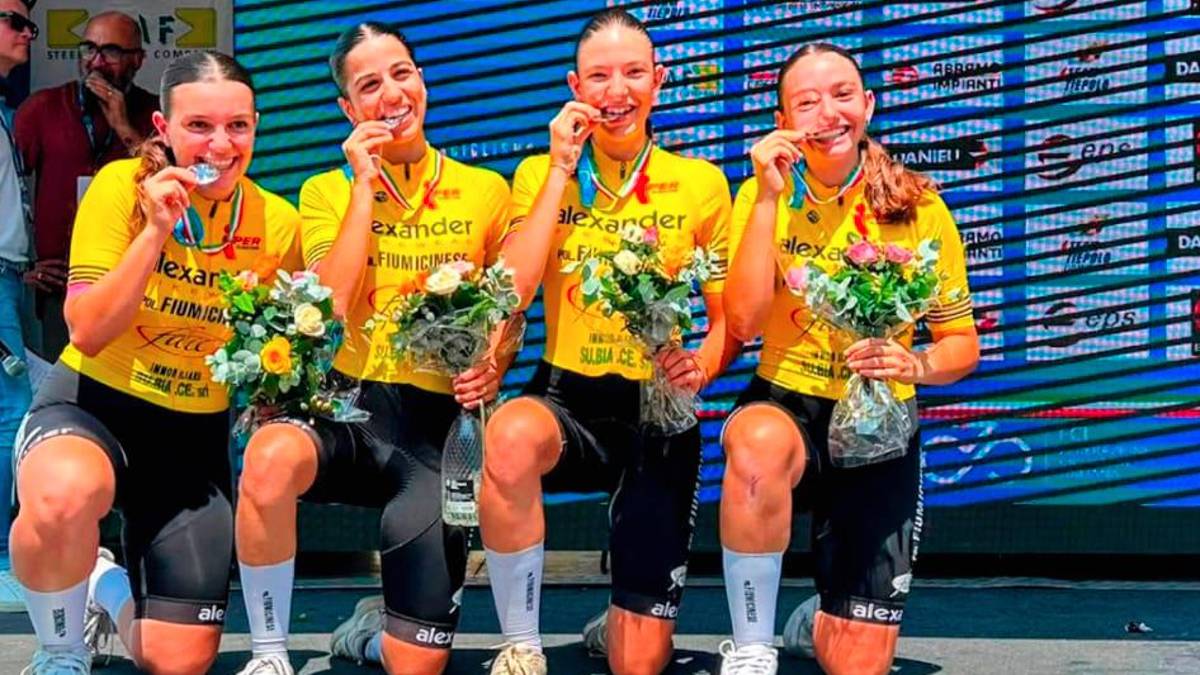 Ciclismo, Teodora Castelli nel quartetto tricolore. Impresa Fiumicinese