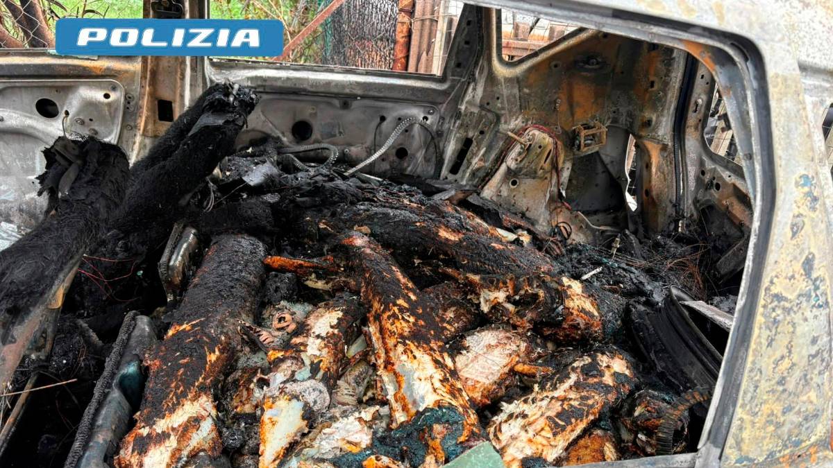 Ravenna, lo strano caso dell’auto carbonizzata carica di pesce e i documenti falsi: arrestata una donna