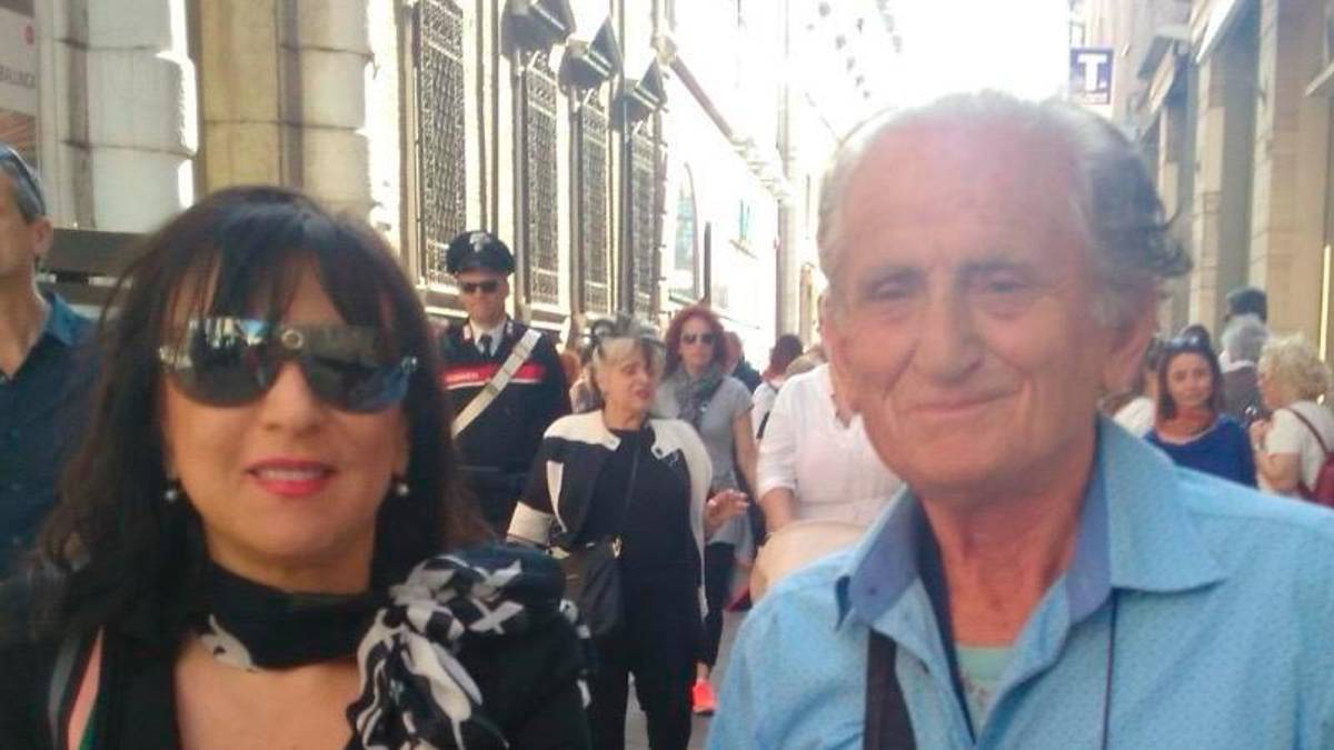 Rita insieme al padre Sanzio Montori, morto cinque mesi dopo l’aggressione