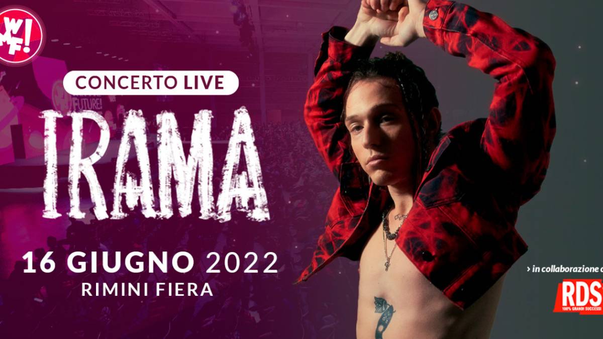 Irama alla Fiera di Rimini il 16 giugno per il WMF