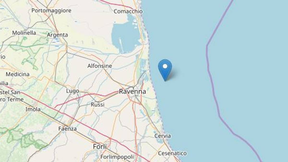 Scossa di terremoto al largo di Ravenna