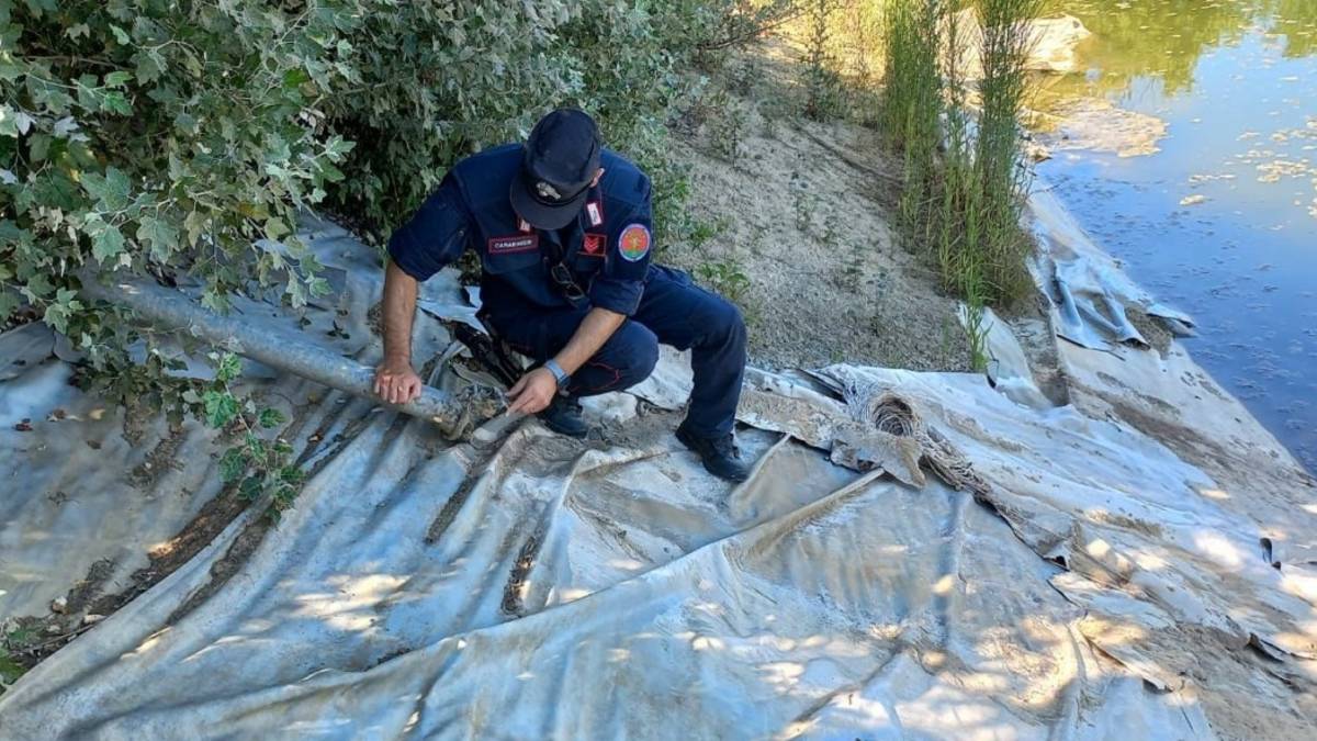 Faenza, preleva in modo abusivo dal fiume Senio per irrigare i terreni della propria azienda agricola