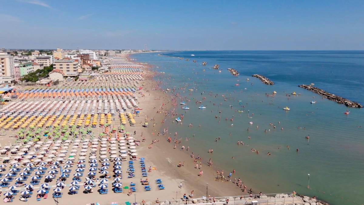 Un tratto della zona nord di Rimini