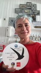 Rosanna Passoni con la targa