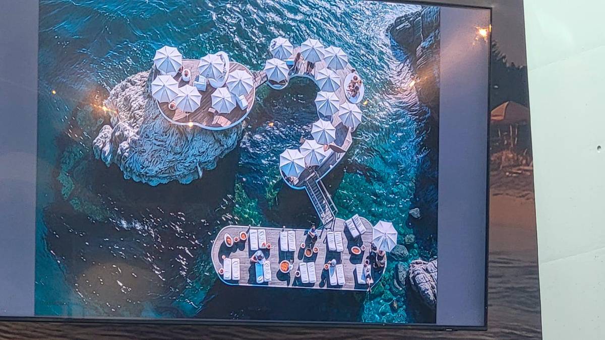 La ricostruzione di una possibile “spiaggia galleggiante”