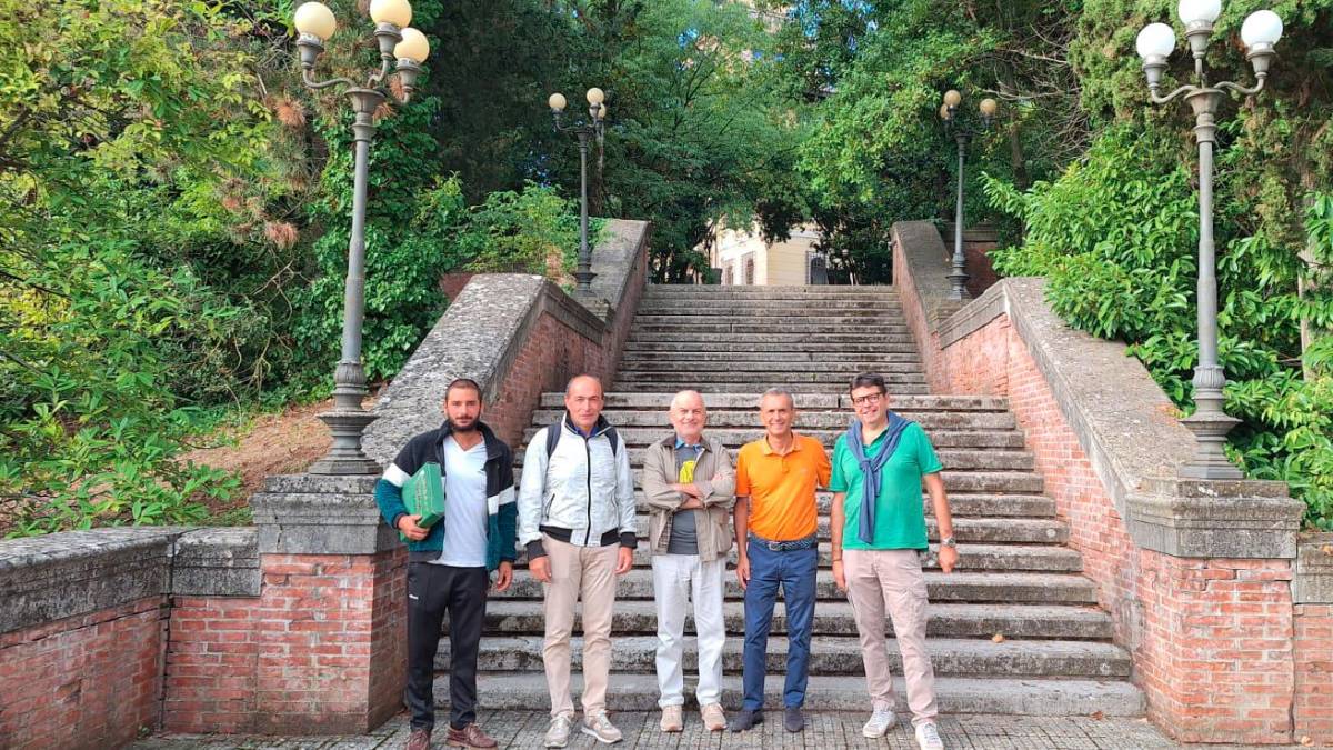 Il sopralluogo alla Scalea di palazzo Varano