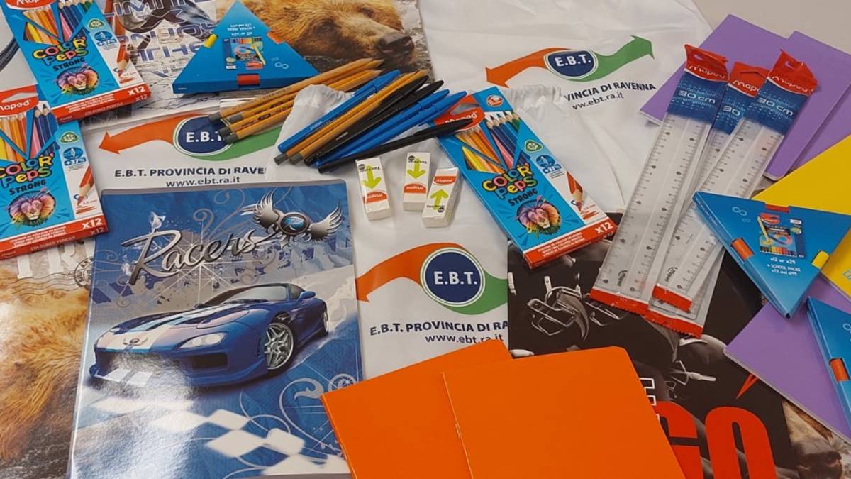 Ravenna, Ebt dona 900 kit scolastici agli istituti colpiti dall'alluvione