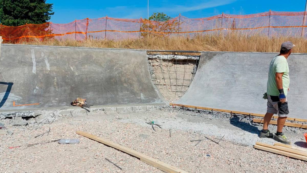 Il cantiere dello skate park di Sant’Arcangelo