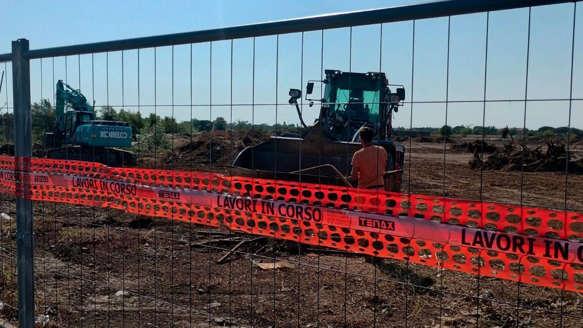 I lavori in corso nell’area dell’ex caserma della Cagnona