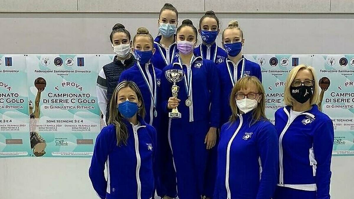 Ginnastica ritmica, l'Endas Cervia trionfa a San Marino