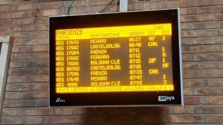 Ravenna, treni: un’altra mattinata di disagi e ritardi. L’assessore regionale Corsini: “Le risorse deve metterle lo Stato”