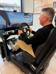 Yuri Gentilini con il nuovo simulatore