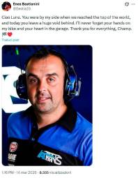 Il post su X di Enea Bastianini