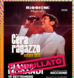 Riccione, annullato per maltempo il concerto di Gianni Morandi