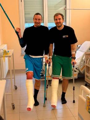 I due Giacomo in ospedale dopo gli infortuni