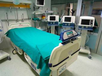 Il letto in un reparto di un ospedale
