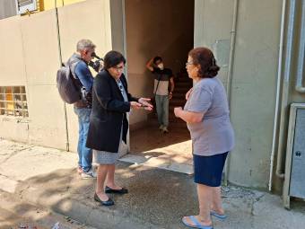 L’assessora Sansavini oggi in via Marsala (foto e video Blaco)
