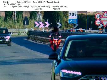 Il fermo immagine della strumentazione della Polizia Locale