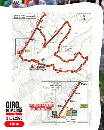Ciclismo, il Giro della Romagna arriva a Castrocaro: come cambia la viabilità sabato 20 e domenica 21 settembre