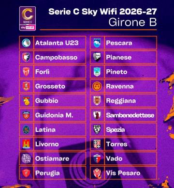 Ravenna e Forlì, ecco le avversarie nel girone B: ci sono Spezia, Pescara e Reggiana