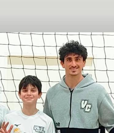 Mathias Tonti e l’allenatore Matteo Bellomo