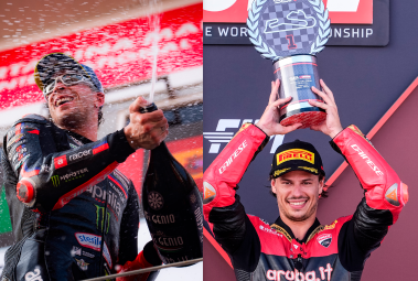 La domenica d’oro di Marco Bezzecchi e Nicolò Bulega che hanno trionfato rispettivamente nel Gran Premio dell’Indonesia in MotoGp e in quello del Portogallo in Superbike