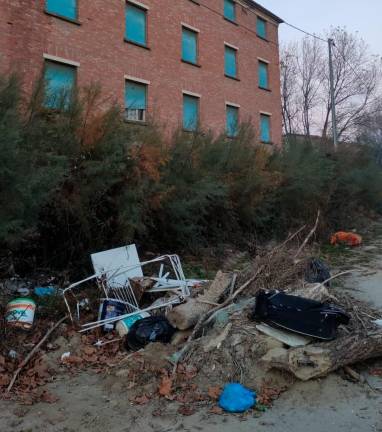 Alcuni dei rifiuti abbandonati