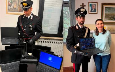Poggio Torriana, i Carabinieri trovano i sette computer rubati alla scuola primaria