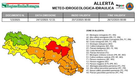 L’allerta appena diramata