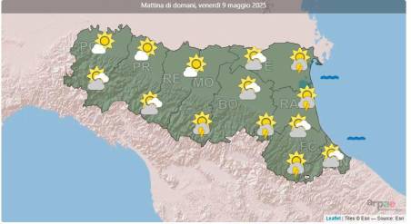 Meteo Romagna, pioggia e temporali: allerta gialla venerdì 9 maggio