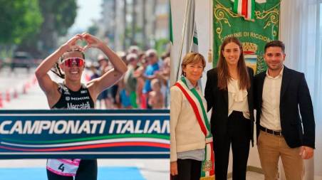 “Riccione è fiera di te”: la sindaca incontra la campionessa di triathlon Asia Mercatelli