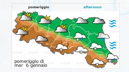 Le previsioni di Arpa Emilia-Romagna