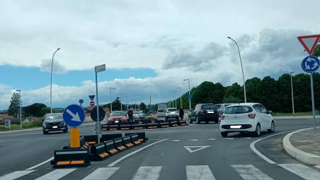 Cesena, incidente: traffico congestionato sulla nuova rotonda all’ex Zuccherificio