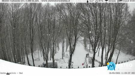 Il Monte Fumaiolo nella tarda mattinata di oggi