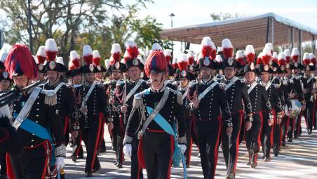 Un momento del raduno dell’Associazione nazionale carabinieri