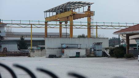 L’interno dell’azienda riminese Prefabbricati Morri