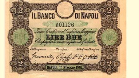 Una fede di credito del Banco di Napoli