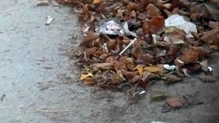 Siringa e sporcizia sotto il viadotto Kennedy