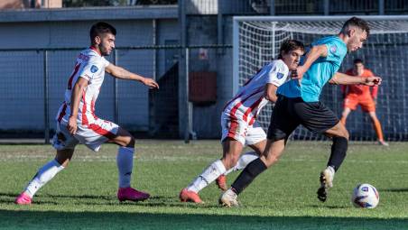 Daniel Barbatosta e Diego Rossi nel match pareggiato domenica dal Forlì a Lodi contro il Fanfulla