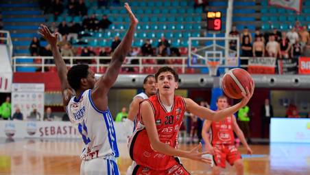 Nicolò Ronci a Rieti ha segnato 7 punti, con un rimbalzo e una palla recuperata