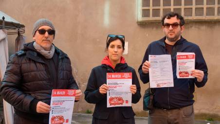 I rappresentanti sindacali questa mattina a Ravenna (Foto Massimo Fiorentini)