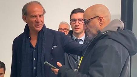 Il diesse Filippo Fusco in sala stampa a Modena