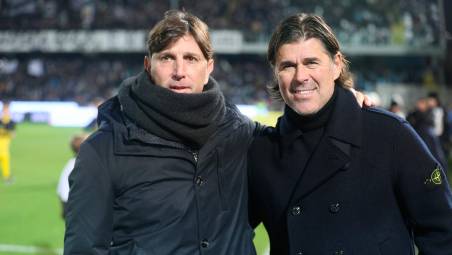 Michele Mignani e Andrea Sottil a inizio gara (Zanotti)