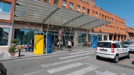 L’ingresso dell’ospedale Bufalini