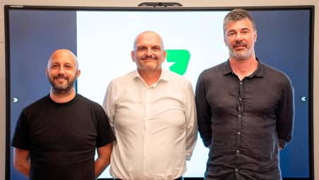 Il tecnico Pansa, il diesse Andrea Baccarini e il direttore tecnico Malaventura