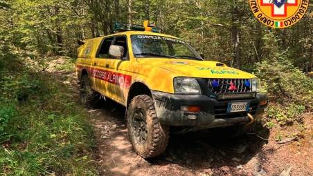Uno dei mezzi del Soccorso Alpino di Monte falco