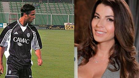 Angelo Paradiso ai tempi del Cesena e Claudia Conta (Instagram)