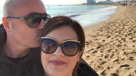 Massimo Rebecchi con la moglie