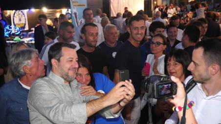 Matteo Salvini alla Festa della Lega 2025 a Cervia (foto Massimo Fiorentini)