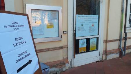 Uno dei seggi allestiti